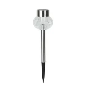 Lampioncino segnapassi Led Dahlia 0,012W in acciaio con pannello solare IP44 Bianco freddo 6500K con sensore crepuscolare Aigostar