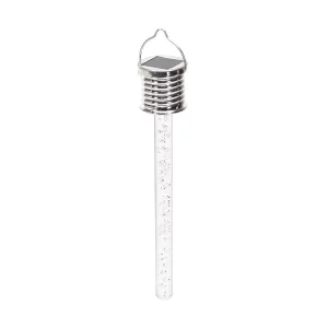 Lampioncino segnapassi Led Stick 0,012W Cromato in acciaio con pannello solare IP44 RGB con sensore crepuscolare Aigostar